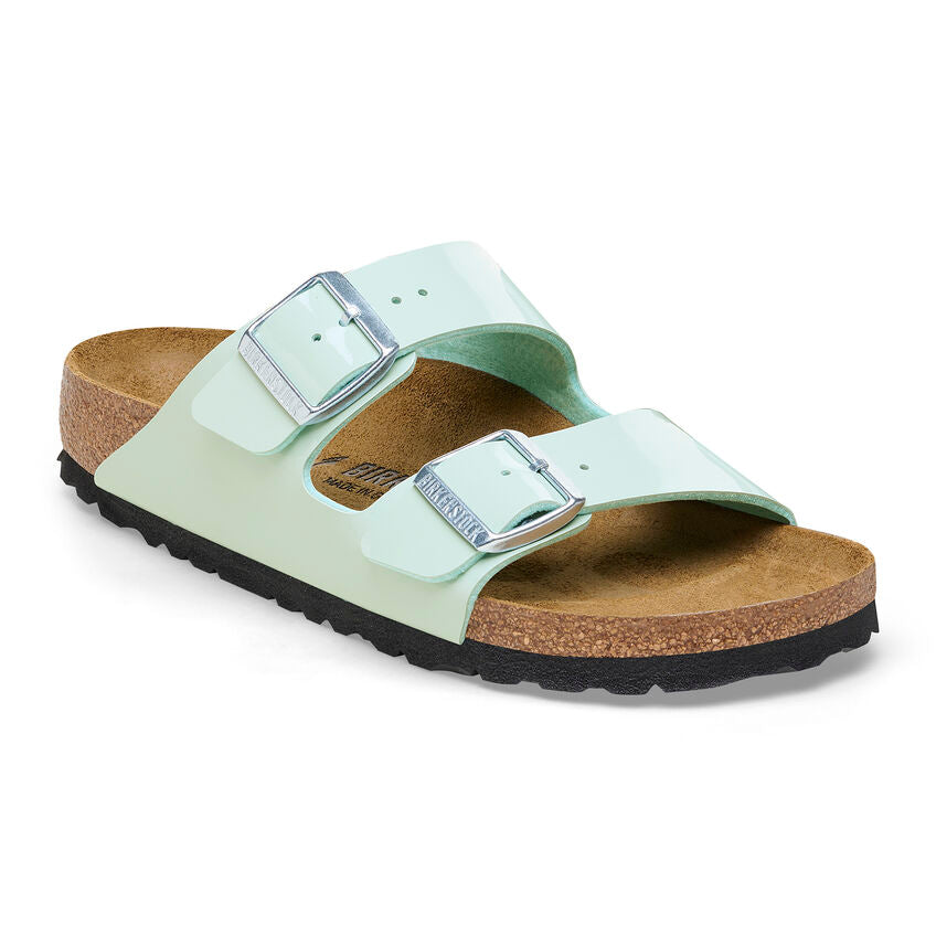 Birkenstock Arizona Surf Green Patent Birko Flor Sandal display picture 3