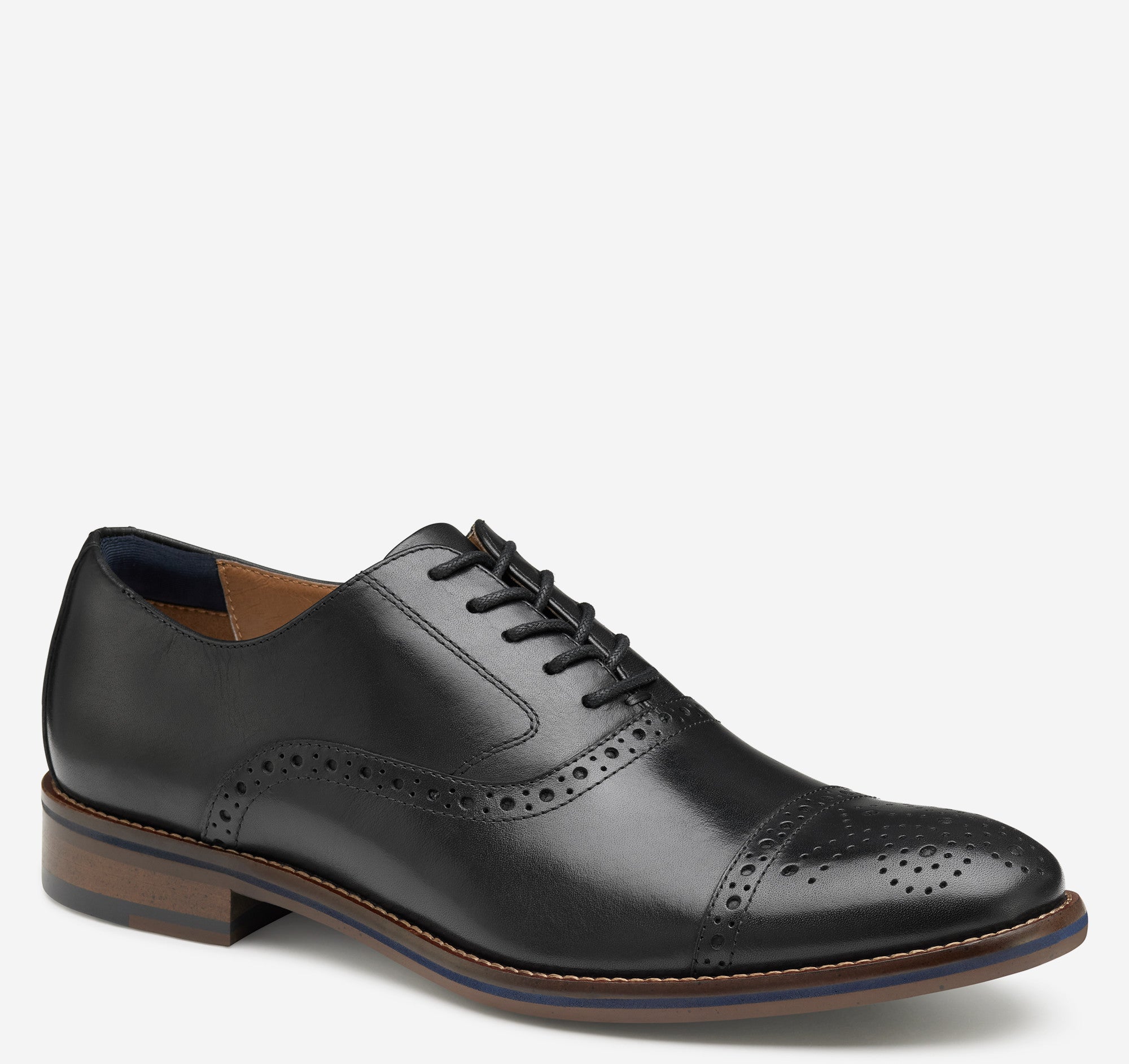 Johnston and Murphy Conard 2.0 Cap Toe Black Men