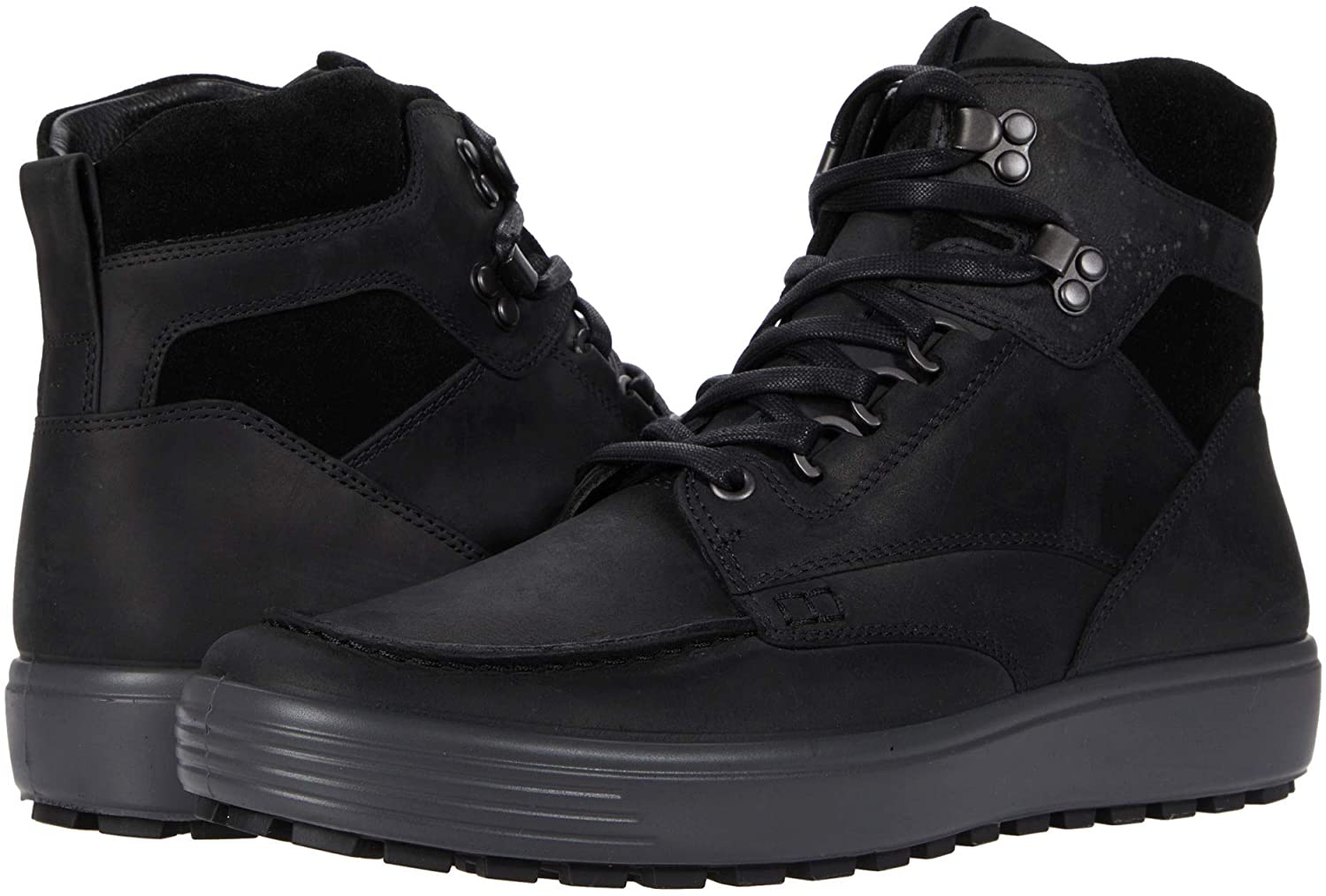 Alaska Indifference Anonymous Ecco Soft 7 Tred Moc Boot Black Oiled Men's