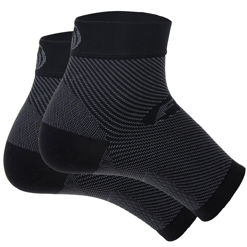 OS1ST Os1st FS6 Pair Black Compression Sleeves for Plantar Fascitis
