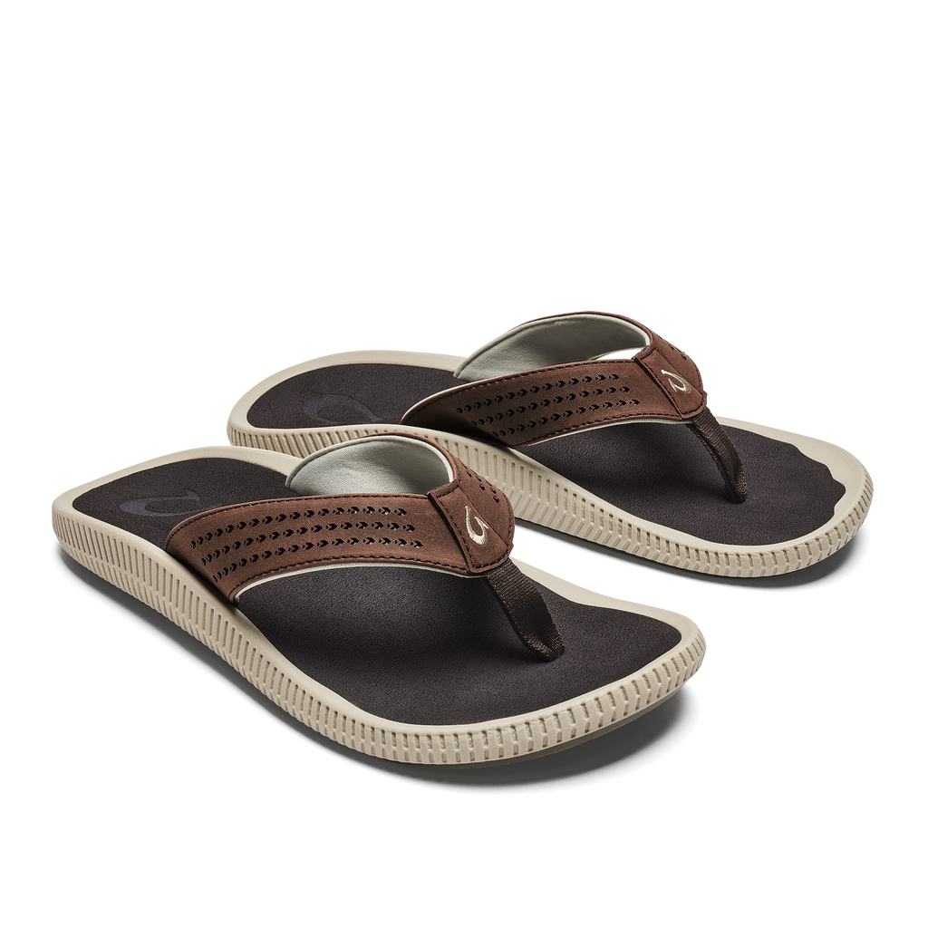 Olukai Ulele Sandal Dark Wood Men display picture 1