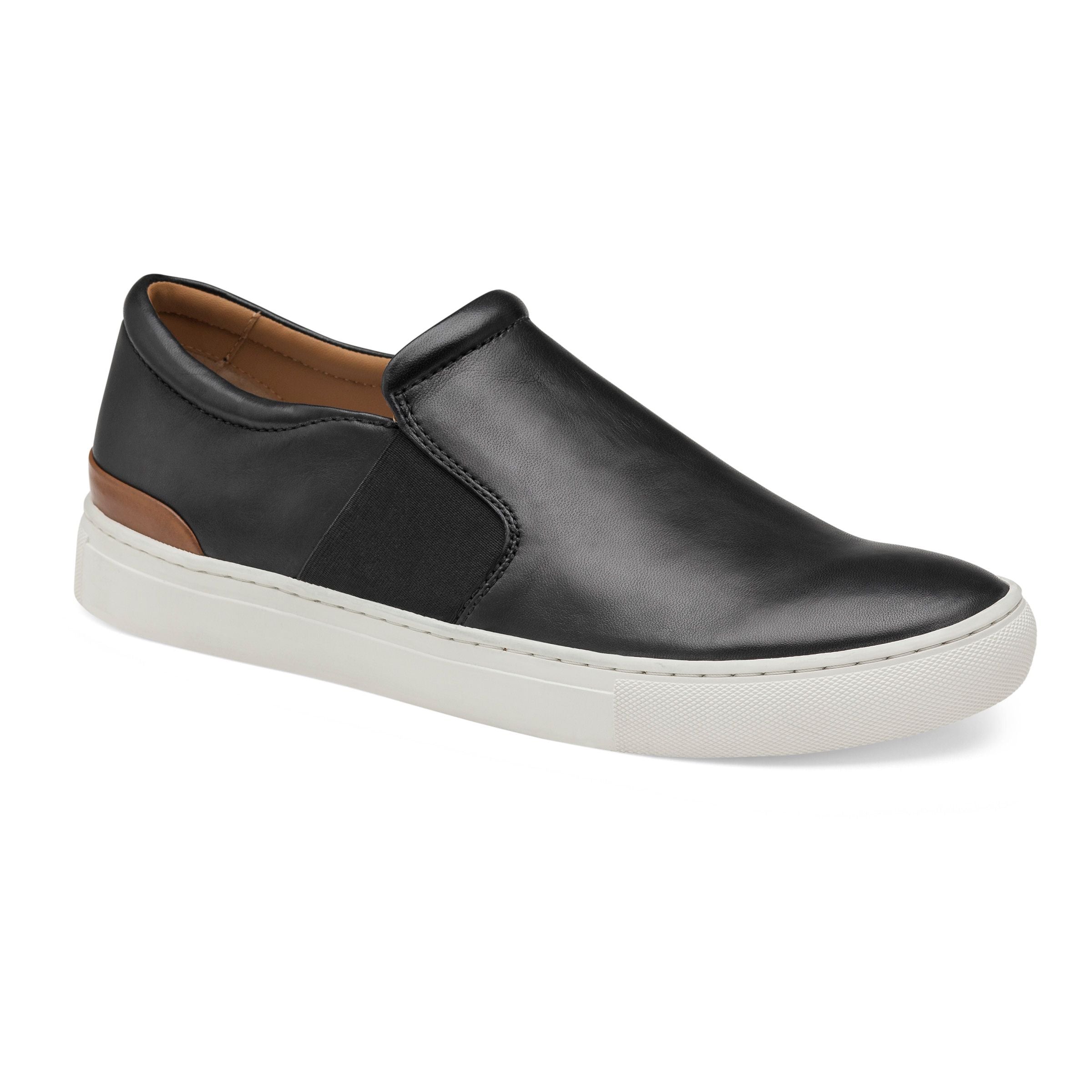 Johnston Murphy aristocraft Mens size 10.5 shoes black leather slip on  loafers