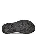 Black shoe sole with brand logo on a white background