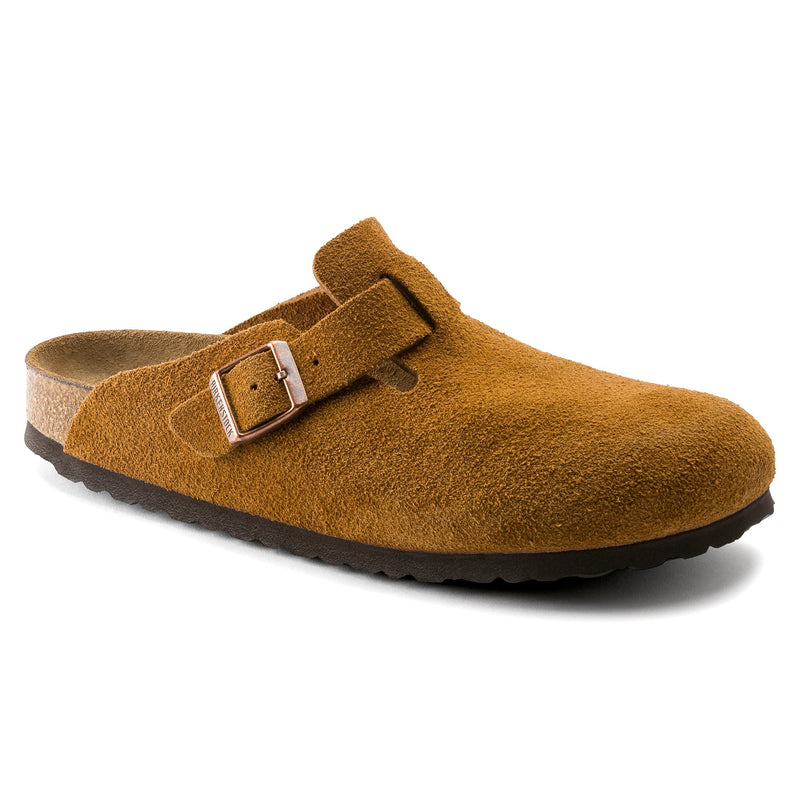 Birkenstock Boston Suede Leather Soft Footbed Clog Mink Unisex  2