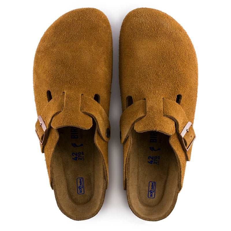 Birkenstock Boston Suede Leather Soft Footbed Clog Mink Unisex  3