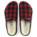 Birkenstock Zermatt Shearling Red Plaid Wool Felt Slipper  3