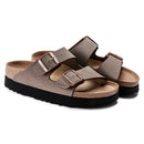 Birkenstock Arizona Platform Vegan Mocca Birkibuc Women's Narrow 4