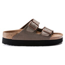 Birkenstock Arizona Platform Vegan Mocca Birkibuc Women's Narrow 5