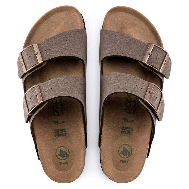 Birkenstock Arizona Platform Vegan Mocca Birkibuc Women's Narrow 3
