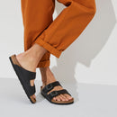 Birkenstock Arizona Grip Leather Vintage Wood Black Men's 8