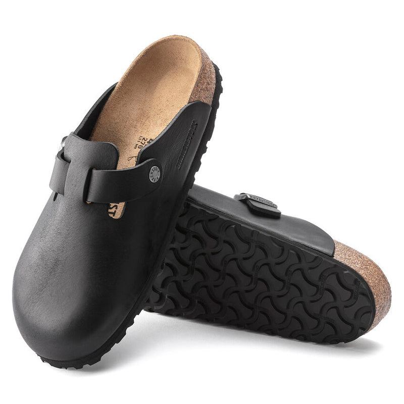 Birkenstock Boston Grip Leather Vintage Black Men's