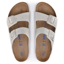 Birkenstock Arizona Soft Footbed Suede Leather Antique White Women's  3