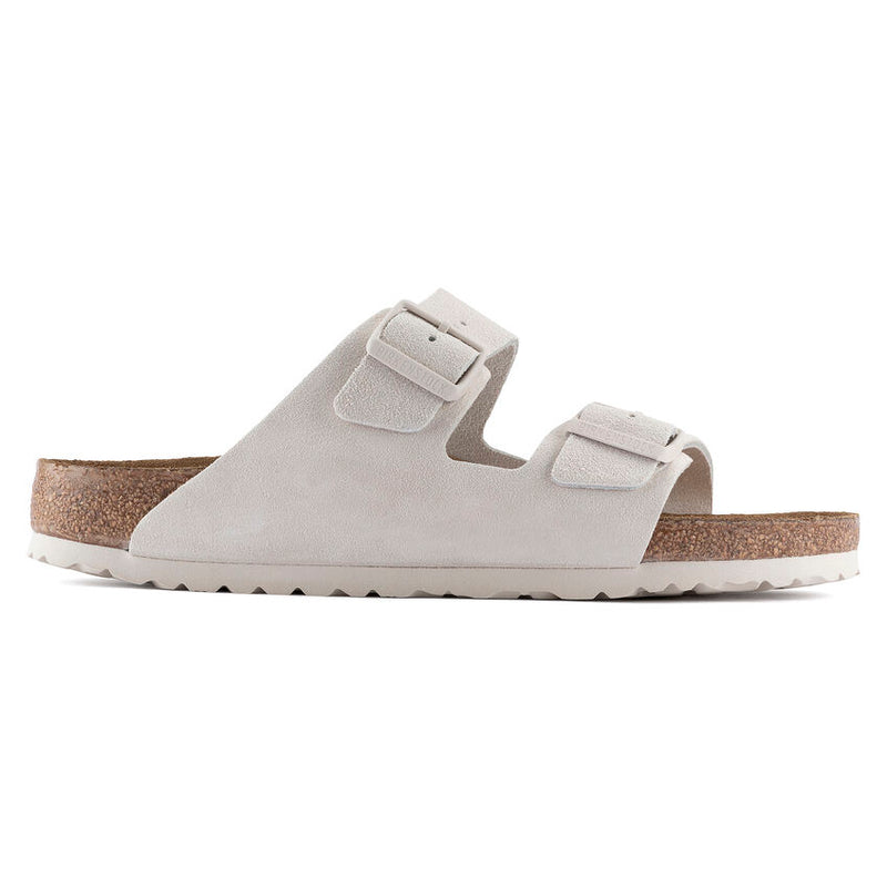 Birkenstock Arizona Soft Footbed Suede Leather White 