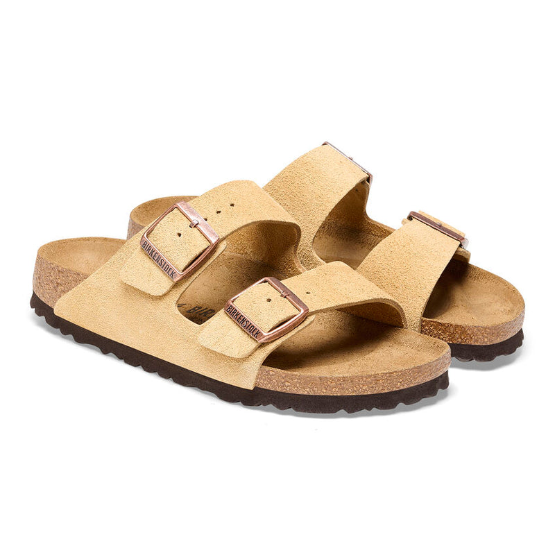 BIRKENSTOCK Birkenstock Arizona Latte Cream Suede Women's Regular