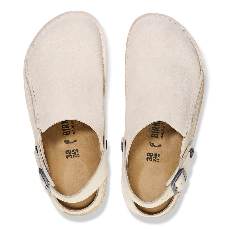 Birkenstock Lutry Eggshell Suede Women's 4