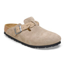 Birkenstock Boston Braided Suede Leather Taupe Women's 2