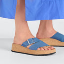 Birkenstock Almina Nubuck Leather Elemental Blue Women's 6