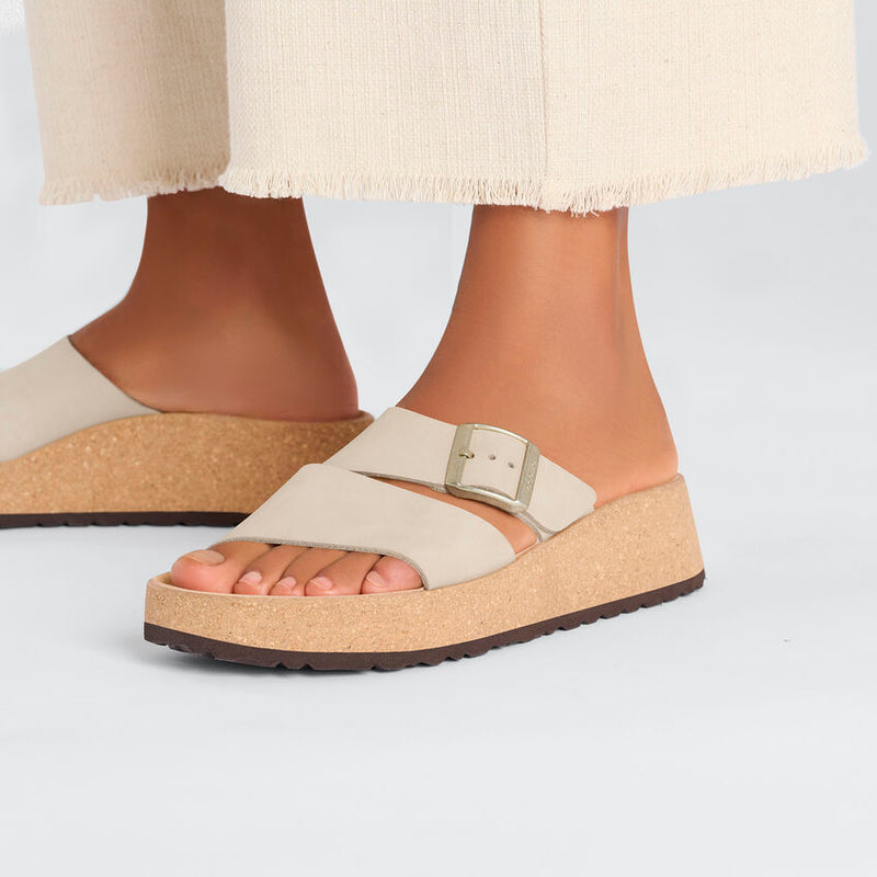 Birkenstock Almina Nubuck Leather Sandcastle Women's 6