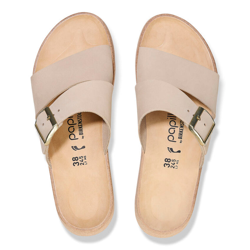 Birkenstock Almina Nubuck Leather Sandcastle Women's 4