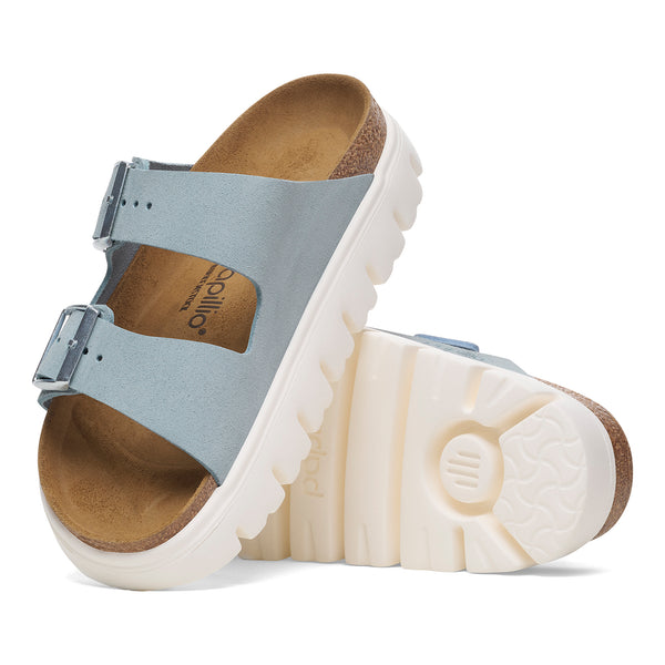 Birkenstock Arizona Chunky Baby Blue Suede Leather Narrow Women's 1