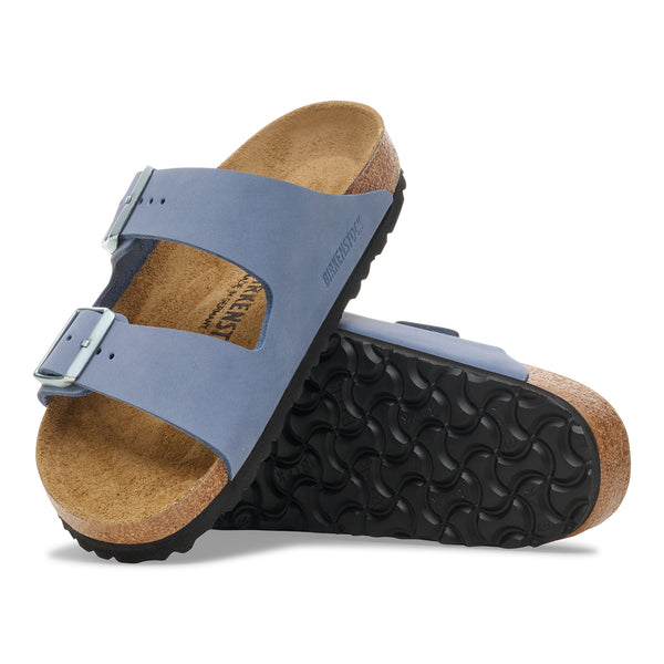 Birkenstock Arizona Nubuck Leather Regular Stone Blue Women's 1
