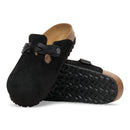 Birkenstock Boston Braided Suede Black Narrow Women's 1