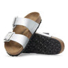 Birkenstock Sydney Luxe Buckle Birko-Flor Sandal Metallic Silver Women's  2