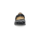 Black shoe on a white background