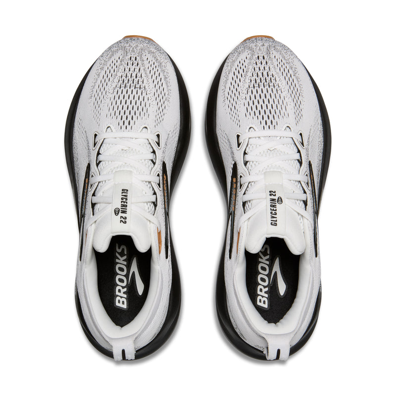 Brooks Glycerin 22 White Grey Black Men's 6