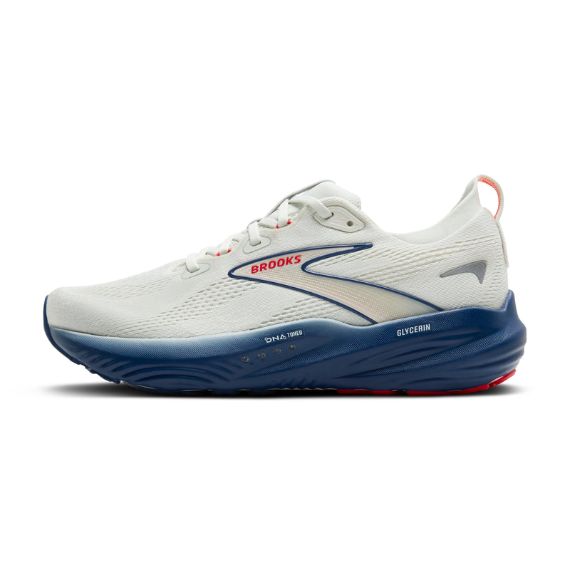 Brooks Glycerin 22 Gray Navy Fiery Red Men's 6