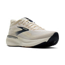 White running shoe with black sole on a white background
