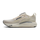 White running shoe with 'Brooks' branding on a white background