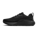 Black running shoe with 'Brooks' branding on a white background