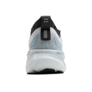 Back view of a running shoe on a white background