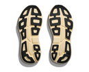 Close-up of a pair of running shoes with a focus on the sole design.
