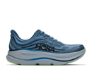 Blue running shoe with 'Hoka' branding on a white background