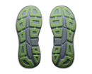 Green and gray shoe sole on a white background