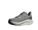 Gray running shoe on a white background