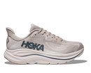 Gray running shoe with 'Hoka' branding on a white background