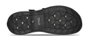 Black sandal sole with Teva logo on a white background