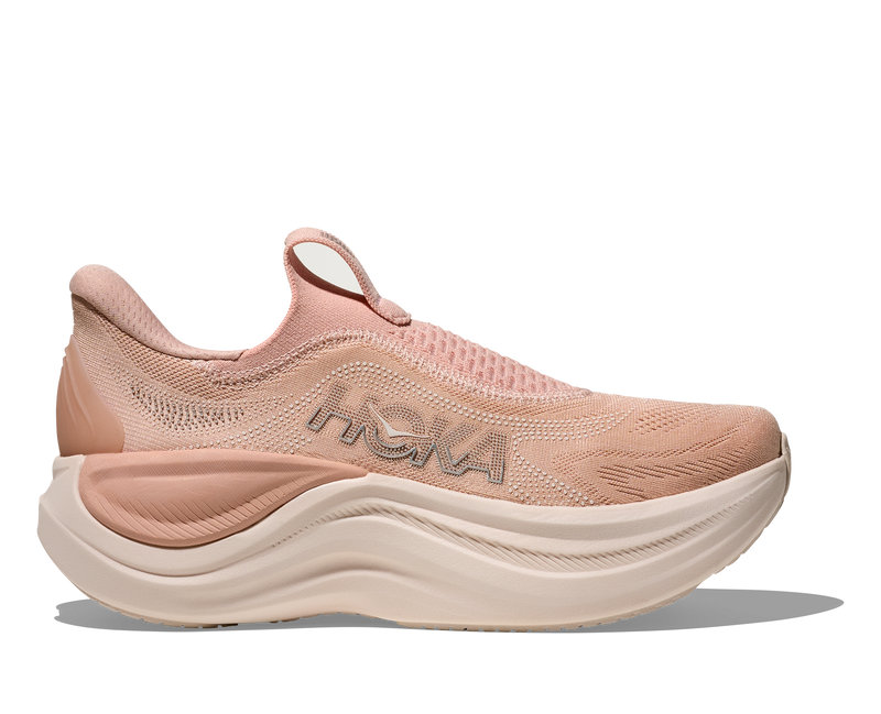 Hoka Skyward Laceless Rose Latte Rose Cream Women's  1
