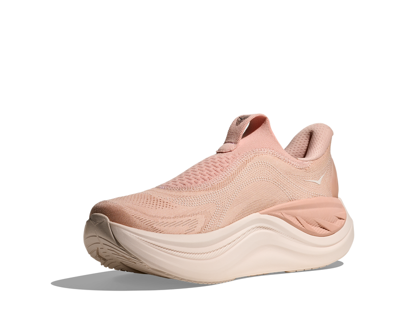 Hoka Skyward Laceless Rose Latte Rose Cream Women's  7