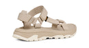 Beige sandal with multiple straps on a white background