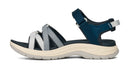Blue and gray sandal on a white background