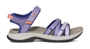 Purple sandal with gray sole on a white background