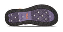 Purple sole of a shoe with Teva branding on a white background