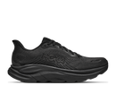 Black running shoe on a white background