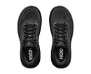 Black running shoes with 'Hoka' branding on a transparent background