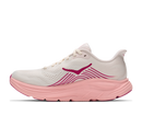 White and pink running shoe on a white background