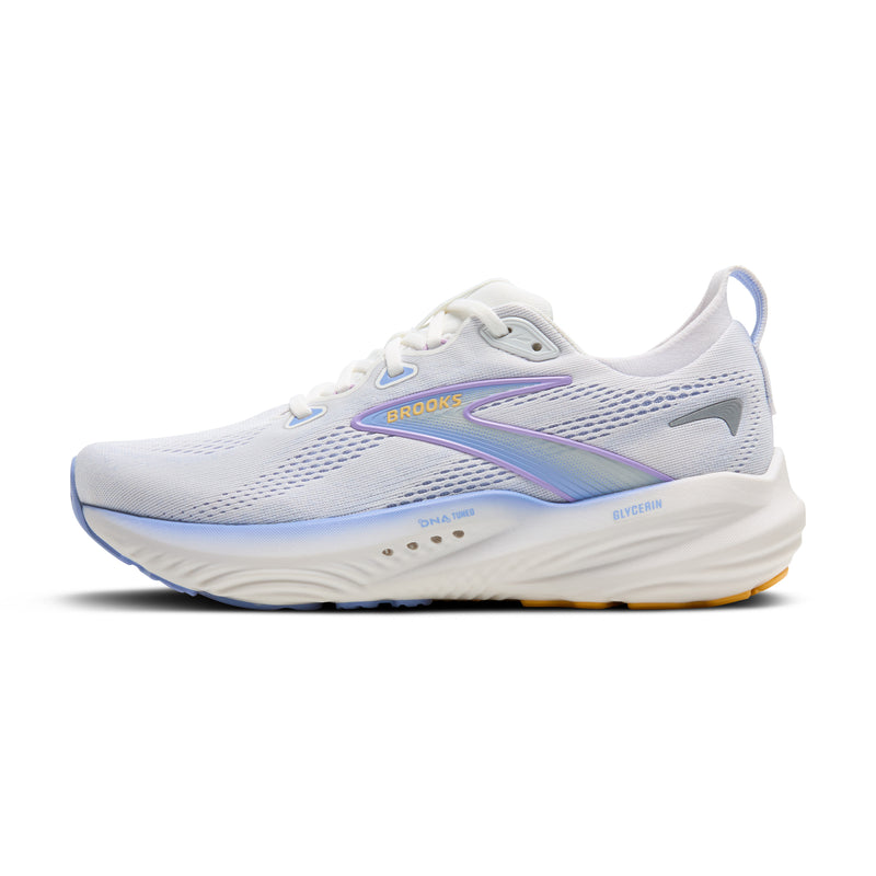 Brooks Glycerin 22 White Blue Heron Apricot Women's 4